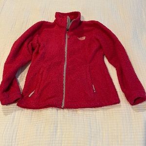 Girls North Face fuzzy jacket